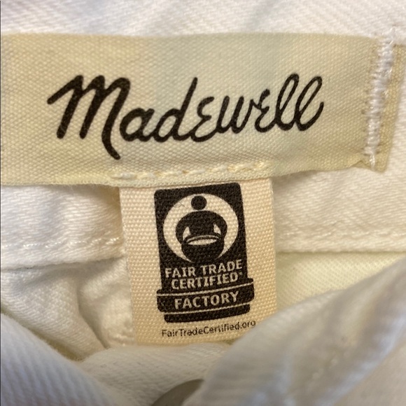 Madewell White Flare Wide Leg Jeans Textured Denim - Picture 2 of 9